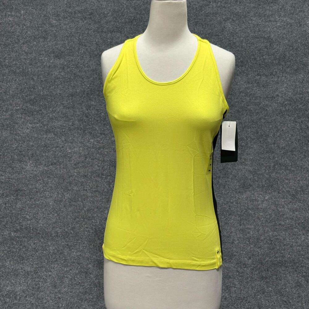 Lauren Ralph Lauren Tank Top Womens PM Yellow Black Colorblock NWT Active